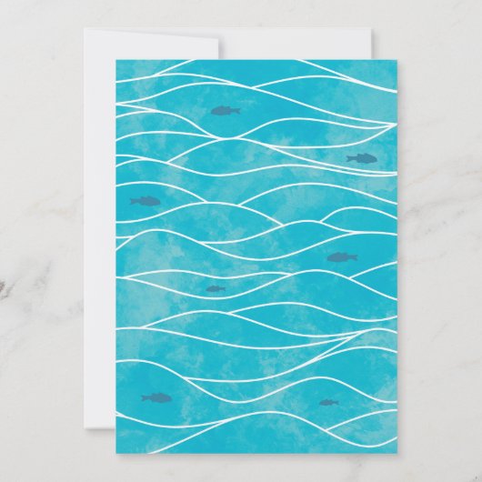 O-Fish-Ally Big One Fishing 1st Birthday Boy Einladung (Rückseite)