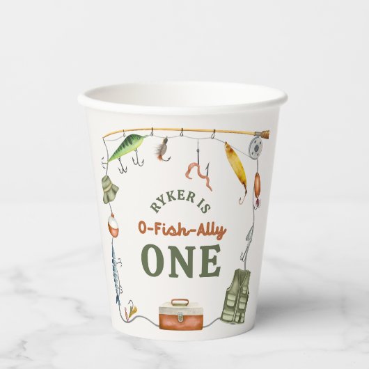 O-Fish-Ally Birthday Paper Cup Pappbecher (Vorderseite)