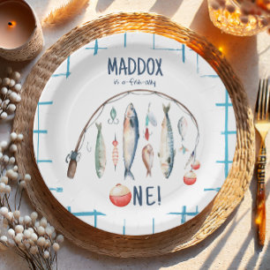 O-Fish-Ally der große blaue Junge zum Geburtstag Pappteller