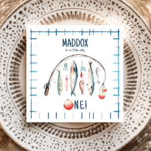 O-Fish-Ally der große blaue Junge zum Geburtstag Serviette