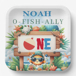 O-Fish-Ally die große Fischerei Geburtstag Pappteller
