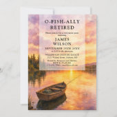 O-Fish-Ally-Fischerboot-Ruhestandsfeier-Foto Einladung (Vorderseite)