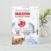 O Fish Ally Fisherman Geburtstagsparty Einladung (Stehend Vorderseite)