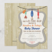 O-FISH-ALLY Fishing Baby Shower Invitation - Tan Einladung (Vorne/Hinten)