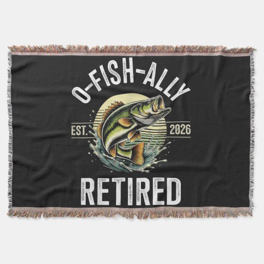O-Fish-Ally Im Ruhestand 2026 Fischer Angeln Decke (Vorderseite)