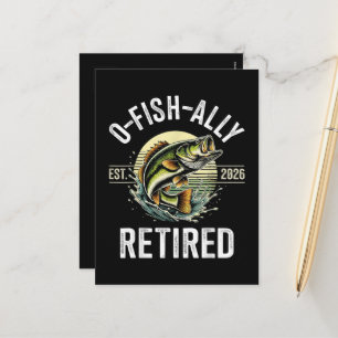 O-Fish-Ally Im Ruhestand 2026 Fischer Angeln Feiertagspostkarte