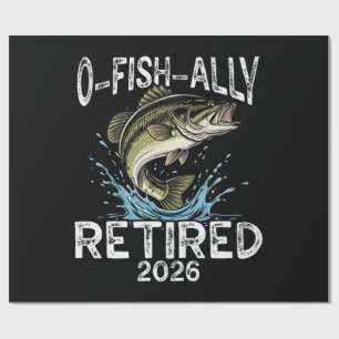 O-Fish-Ally Im Ruhestand 2026 Humor Lustig Geschenkpapier
