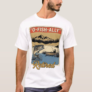 O-Fish-Ally Im Ruhestand Vintage Angel-Shirt Desig T-Shirt