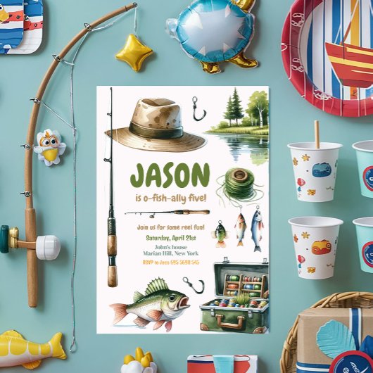 O-Fish-Ally Kindergeburtstag Party Einladung