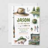 O-Fish-Ally Kindergeburtstag Party Einladung (Vorderseite)