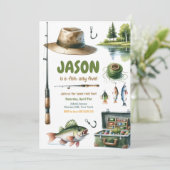 O-Fish-Ally Kindergeburtstag Party Einladung (Stehend Vorderseite)