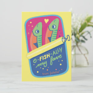 O-fish-ally mein Favorit - Valentinstag Feiertagskarte