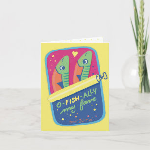 O-fish-ally mein Favorit - Valentinstag Feiertagskarte
