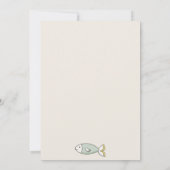 O-FISH-ALLY ONE Baby's 1st Birthday Party Fishing Einladung (Rückseite)