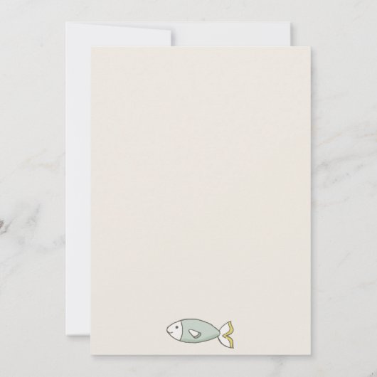 O-FISH-ALLY ONE Baby's 1st Birthday Party Fishing Einladung (Rückseite)