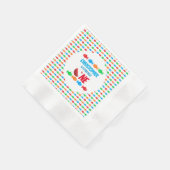 O-Fish-Ally One Fischer 1. Geburtstag Serviette (Ecke)