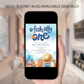 O-fish-ally One Fisherman Boy 1st Birthday Einladung