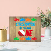 O-Fish-Ally One Fishing 1. Geburtstag Acrylschild (Hochzeit)