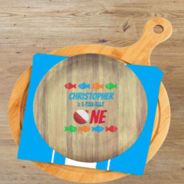 O-Fish-Ally One Fishing 1. Geburtstag Pappteller