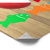 O-Fish-Ally One Fishing 1. Geburtstag Poster (Ecke)
