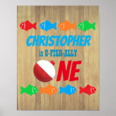 O-Fish-Ally One Fishing 1. Geburtstag Poster (Vorne)
