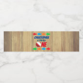 O-Fish-Ally One Fishing 1. Geburtstag Wasserflaschenetikett (Einzelnes Label)