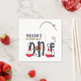 O-Fish-ally One Fishing Birthday Party Serviette