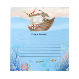 O-fish-ally One Fishing Birthday Time Capsule Card Notizblock