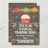 O-fish-ally One Fishing - Dankeschön Karte (Vorne/Hinten)