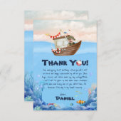 O-fish-ally One Fishing Flat Thank You Card Dankeskarte (Vorne/Hinten)