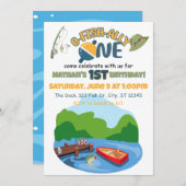 O-FISH-ALLY ONE Geburtstagsparty Einladung (Vorne/Hinten)