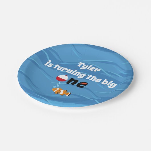 O-Fish-ally One Party Personalisierte Teller (Schrägansicht)
