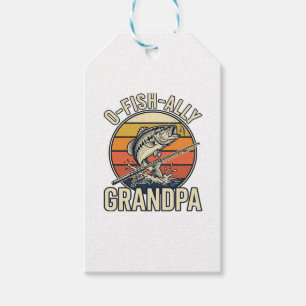 O-Fish-Ally Opa-Angeln Vintage-Shirt-Design_1 Geschenkanhänger