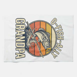 O-Fish-Ally Opa-Angeln Vintage-Shirt-Design_1 Geschirrtuch