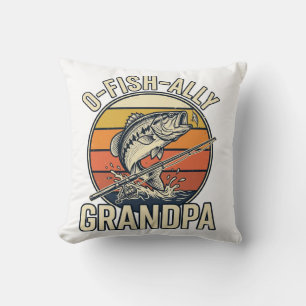 O-Fish-ally Opa Angeln Vintage-Shirt-Design_1 Kissen