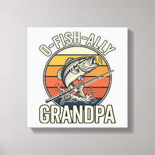 O-Fish-Ally Opa-Angeln Vintage-Shirt-Design_1 Leinwanddruck