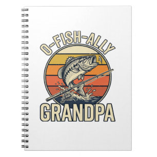 O-Fish-Ally Opa-Angeln Vintage-Shirt-Design_1 Notizblock