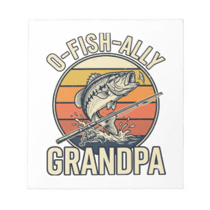 O-Fish-Ally Opa-Angeln Vintage-Shirt-Design_1 Notizblock