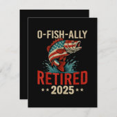 O-Fish-Ally Remüde 2025 Fischer-Ruhestand Begleitkarte (Vorne/Hinten)