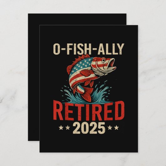 O-Fish-Ally Remüde 2025 Fischer-Ruhestand Begleitkarte (Vorne/Hinten)