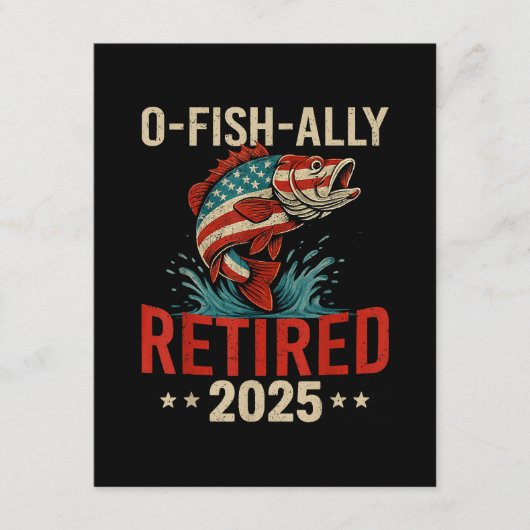 O-Fish-Ally Remüde 2025 Fischer-Ruhestand Begleitkarte (Vorderseite)