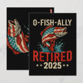 O-Fish-Ally Remüde 2025 Fischer-Ruhestand Postkarte (Vorne/Hinten)