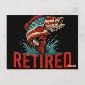 O-Fish-Ally Remüde 2025 Fischer-Ruhestand Postkarte (Rückseite)