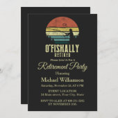 O-fish-ally Retired fishing retirement party Einladung (Vorne/Hinten)