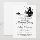 O-Fish-Ally Retired Fishing Retirement Party Einladung (Vorne/Hinten)