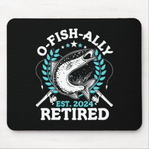 O-fish-ally Ruhestand Angeln Ruhestand Geschenke F Mousepad