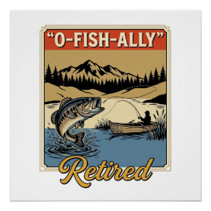 O-Fish-ally Ruhestand Vintage Angel-Shirt-Design_1 Poster