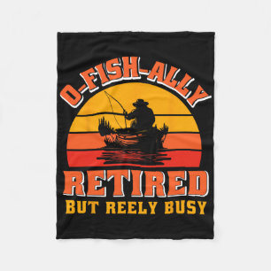 O-fish-ally Ruheständler Lustiges Fischer-Shirt Ru Fleecedecke