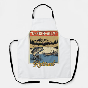 O-Fish-Ally Ruheständler Vintage Angler-Shirt Desi Schürze