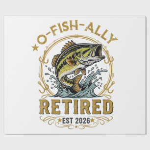 O Fish Ally Seit 2026 Im Ruhestand Fischerei-Rentn Geschenkpapier